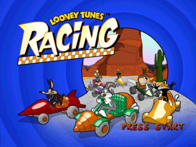 Looney Tunes Racing title screen for Playstation